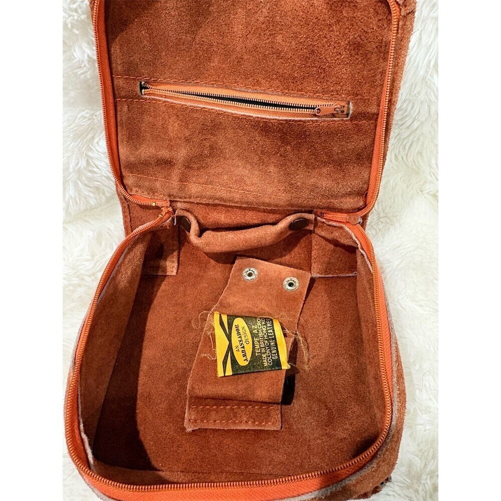 Vintage Ambassador Design Womens Brown Clutch Organizer w/ Removable Pouch - Picture 5 of 11
